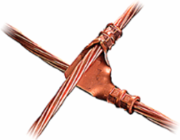 E-Z-Ground Compression Grounding Connector for 4/0 or 250 kcmil Copper, 1/2-5/8 Inch