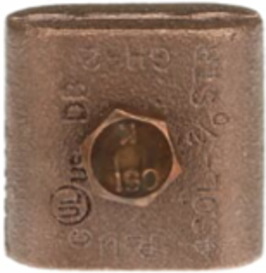 Ground Clamp 4 Solid to 2/0 Conductor Range, Bronze Material