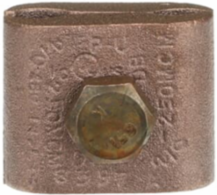 Parallel Bronze Ground Clamp 2/0 Solid to 250 kcmil
