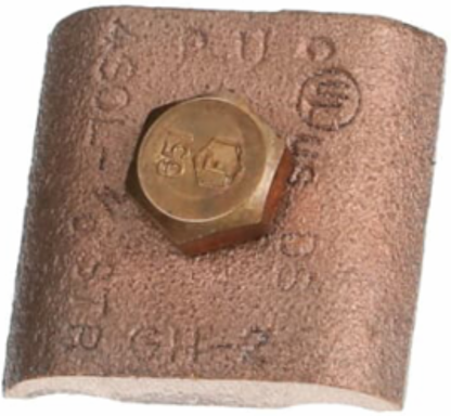Bronze Ground Clamp 4 Solid - 2/0 Stranded, Wire Diameter .204 - .419 Inch