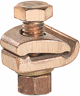 Bronze Ground Clamp - 8 Solid to 4 Stranded, Wire Diameter .128 to .232 Inch