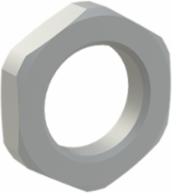 LOCKNUT PA6 M16X1.5 GRY