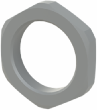 LOCKNUT PA6 M25X1.5 GRY