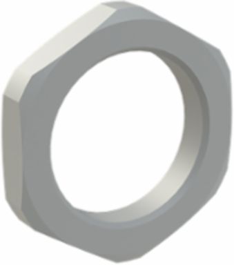 LOCKNUT PA6 M25X1.5 GRY