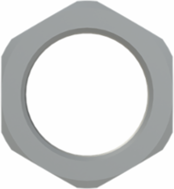 LOCKNUT PA6 M25X1.5 GRY