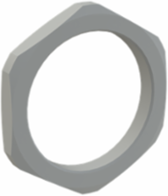 LOCKNUT PA6 M50X1.5 GRY