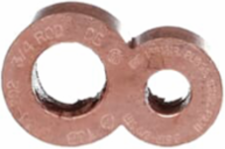 E-Z-Ground Compression Ground Rod Connector, 3/4 Inch for 2 AWG - 2/0 AWG