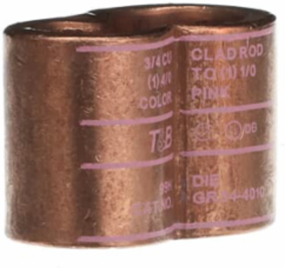 E-Z-Ground Pigtail Copper Compression Connector 3/4 Inch, 4/0 to 1/0 AWG