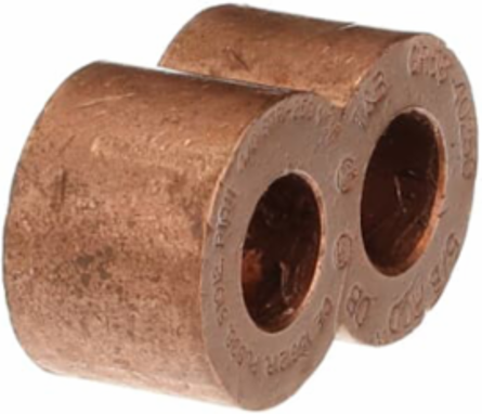 E-Z-Ground Figure 8 Connector for 5/8 Inch Ground Rod, Copper, 3/0-250 AWG