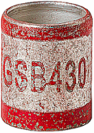 Two-Piece Inner Sleeve Connector, Length 15.2mm, Outer Diameter 12.7mm, Color Red