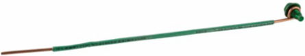 Ground Screw with 3/8 Inch Slot and 6 Inch Solid Copper #14 AWG Insulated Wire