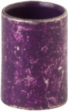 Purple Two-Piece Outer Sleeve Connector, 15.2mm Length, Copper Alloy