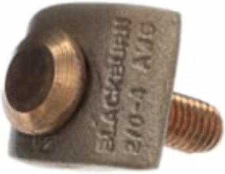 Copper Tower Ground Clamp 2/0 Max, 1-21/32 Inch Length, Non-Insulated