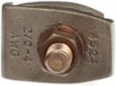 Copper Tower Ground Clamp 2-Piece, Wire Range 4 Sol. - 2/0 Str.