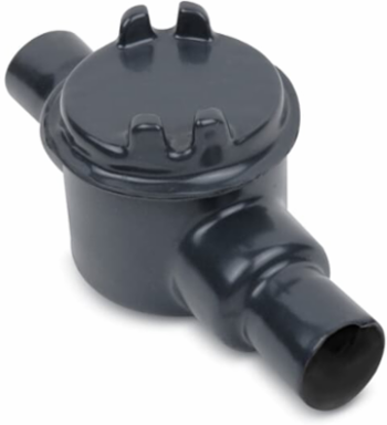 CONDBOX CSHAPE 1IN OPNG 3IN GRAY