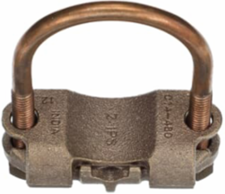 U-Bolt Ground Clamp 2/0 - 250, Copper, 4-7/16 Inch Length