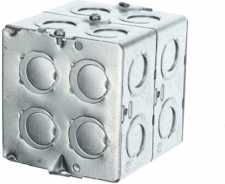 Gangable Masonry Box 22 Cubic Inches, 3-3/4 Inch x 3-3/4 Inch x 3-1/2 Inch