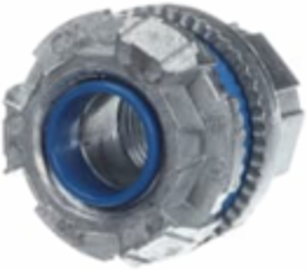 1/2 Inch Zinc Hub Connector with Thermoplastic Insulating Throat, 105 C Rating