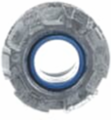 1/2 Inch Zinc Hub Connector with Thermoplastic Insulating Throat, 105 C Rating