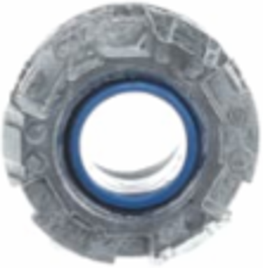 1/2 Inch Zinc Hub Connector with Thermoplastic Insulating Throat, 105 C Rating