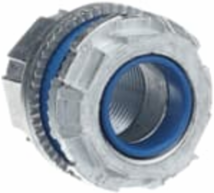 3/4 Inch Zinc Hub Connector with Thermoplastic Insulating Throat, Nitrile Sealing Ring