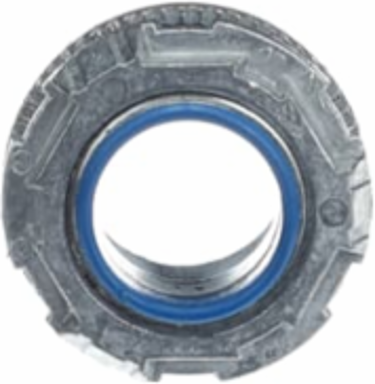 1 Inch Zinc Hub Connector with Thermoplastic Insulating Throat, 105 C Temperature Rating