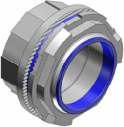 1 Inch Zinc Hub Connector with Thermoplastic Insulating Throat, 105 C Temperature Rating