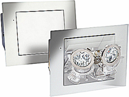 Remote Lighting Fixture 24V DC, 2 MR16 LED Lamps, 6W