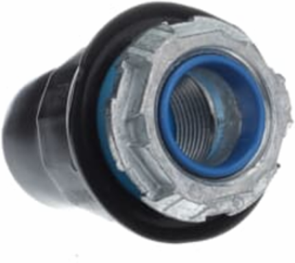 PVC CTD ZINC HUB CONN 1IN DGRAY