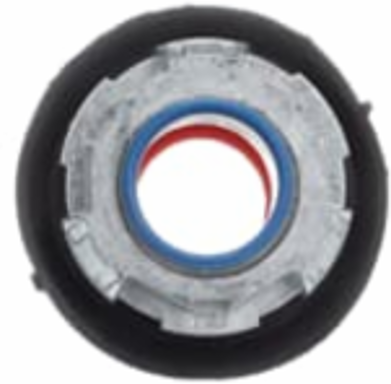 PVC CTD ZINC HUB CONN 3/4IN DGRAY