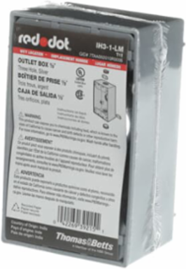 Weatherproof Electrical Box, 1/2 Inch Hub Size, 18.3 Cubic Inches, Aluminum