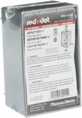 Weatherproof Electrical Box, 1/2 Inch Hub Size, 18.3 Cubic Inches, Aluminum