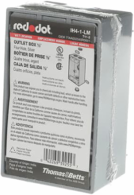 Universal Weatherproof Box 17 Cubic Inches, 1/2 Inch Hub, Silver
