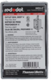 Deep Universal Weatherproof Box, 25.5 Cubic Inch, Aluminum, 3-Hole