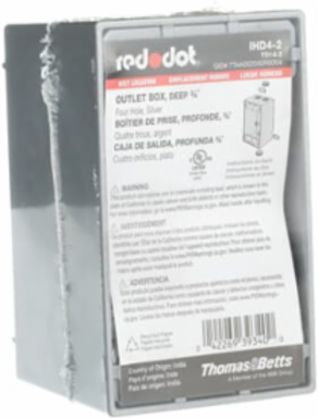 Aluminum Deep Universal Weatherproof Box 4 Hole 23.8 Cubic Inch, 3/4 Inch Hub