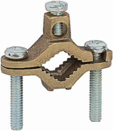 Cast Bronze Ground Clamp for Wire Range 10 Sol - 2 Str, Height 2-3/4 Inch