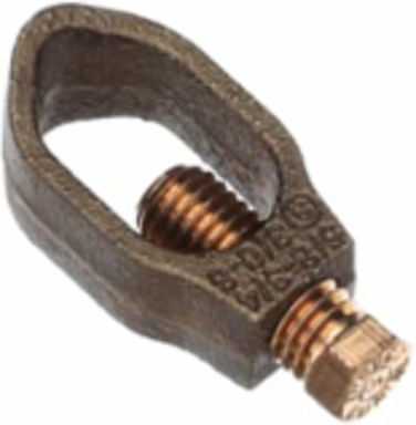 Ground Rod Clamp 3/4 Inch & 5/8 Inch Wire Range, Copper Alloy, UL Listed