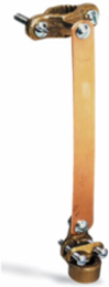 Ground Clamp with Copper Strap for Wire Range 10-6 & Water Pipe Size 1/2-1 Inch