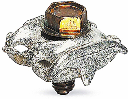 Parallel-Groove Jumper Clamp, Copper Alloy for ACSR #6 - 1/0, 35kV, 14.69 lbs/100