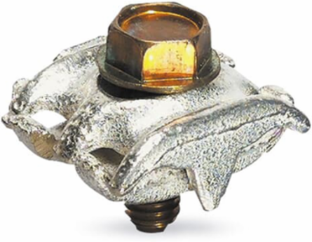 Copper Jumper Clamp for Wire Range #8 Solid to 2/0 Stranded, 35 kV Rated