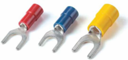 Nylon Insulated Fork Terminal, 22-18 AWG, #10 Bolt Hole, 600V