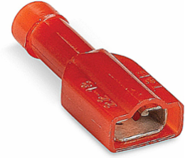 Fully Insulated Nylon Disconnects, 0.5-1.5mm2, Red, Brass
