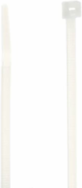 Cable Tie 50 lb Tensile Strength, 7.6 Inch Length, Natural Nylon