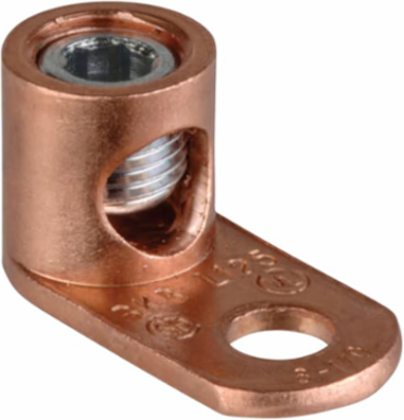 Copper Single Conductor One-Hole Mount for 8-1/0 AWG with Non-Insulated Design