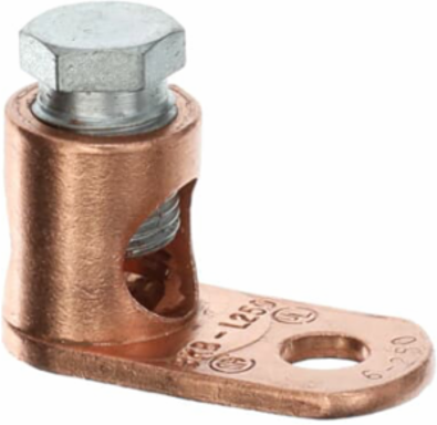 Copper Single Conductor One-Hole Terminal, 6 Str-250 kcmil, 1-61/64 Inch Length