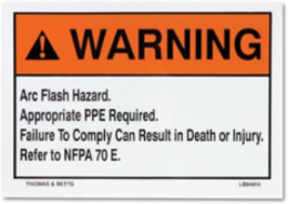 WARNING ARC FLASH HZD LBL 3-1/2 X10