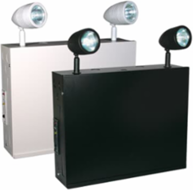 Emergency Lighting Unit 12V Steel with 2 MR16 LED Lamps, 13-7/8 Inch Height x 16-1/8 Inch Width