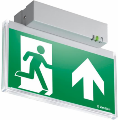 WP EM LED EXIT UNIV DBL BLACK/ALUM