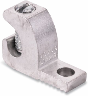 Lay-In Lug Connector, 6-250 AWG, Stud Size 0.33 Inch, Aluminum
