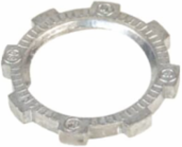 1-1/4 Inch Zinc Locknut, Rigid/IMC Conduit Fitting, 2.281 Inch Width